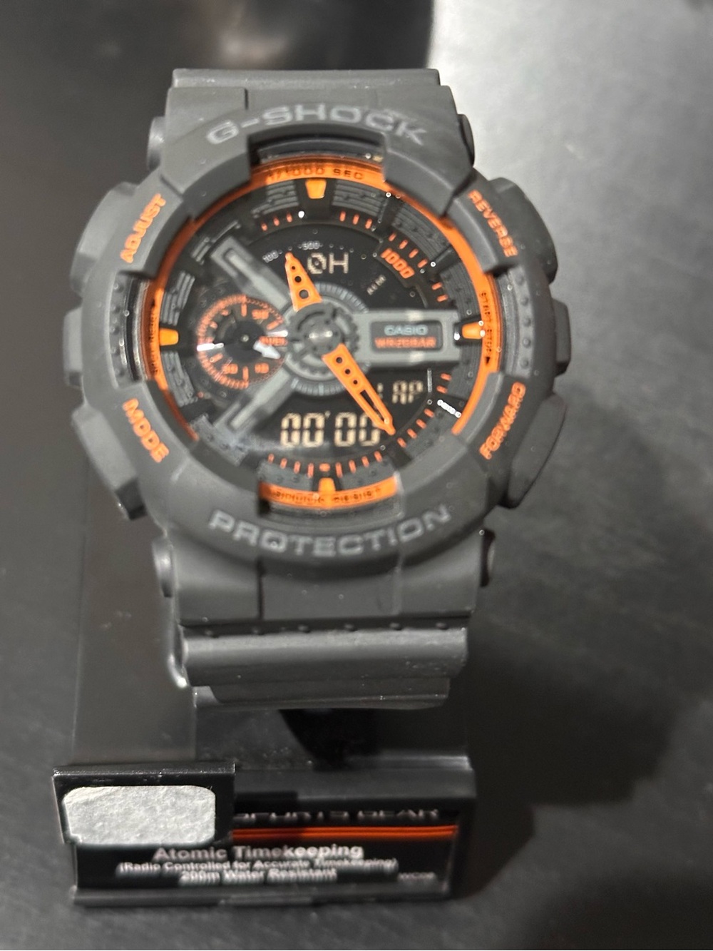 Casio G-Shock GA-110TS Black Orange Analog Digital Shock Resistant Watch - Picture 6 of 7